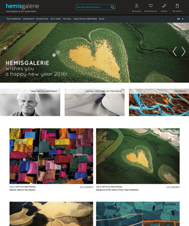 Site e-commerce Yann Arthus-Bertrand