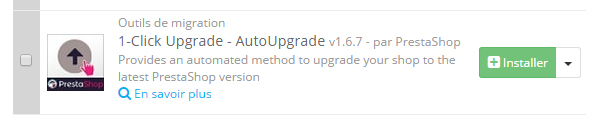 1 Click Upgrade PrestaShop