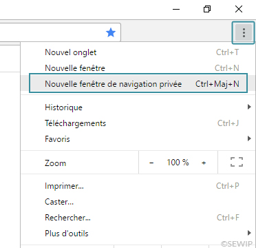 Chrome navigation privée