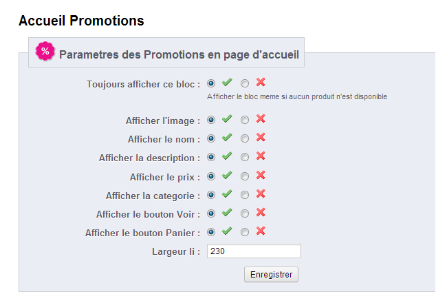 Module Promotions PrestaShop