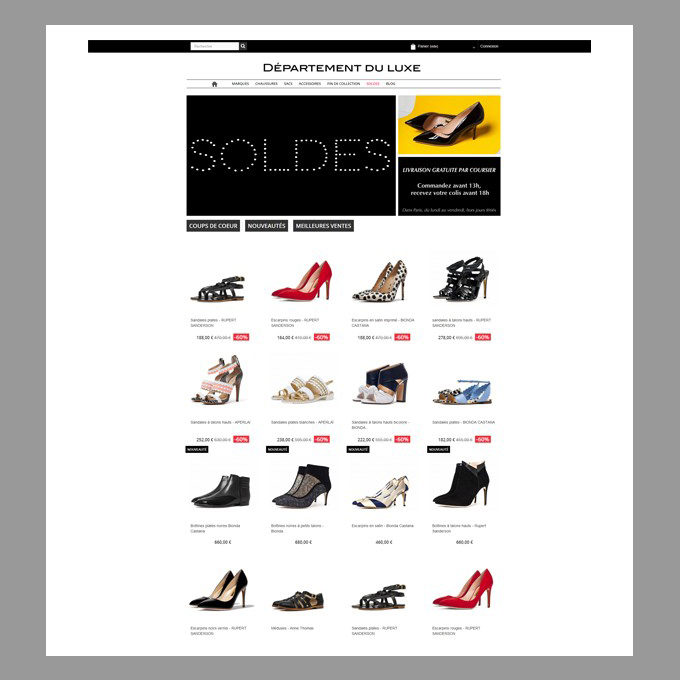 Créations web : Chaussures Femme