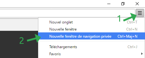 Navigation privée Chrome