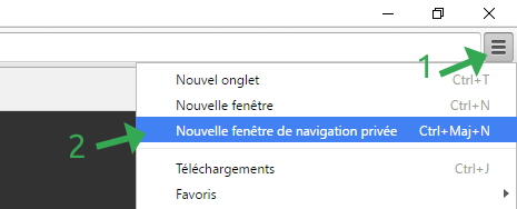 Navigation privée Chrome