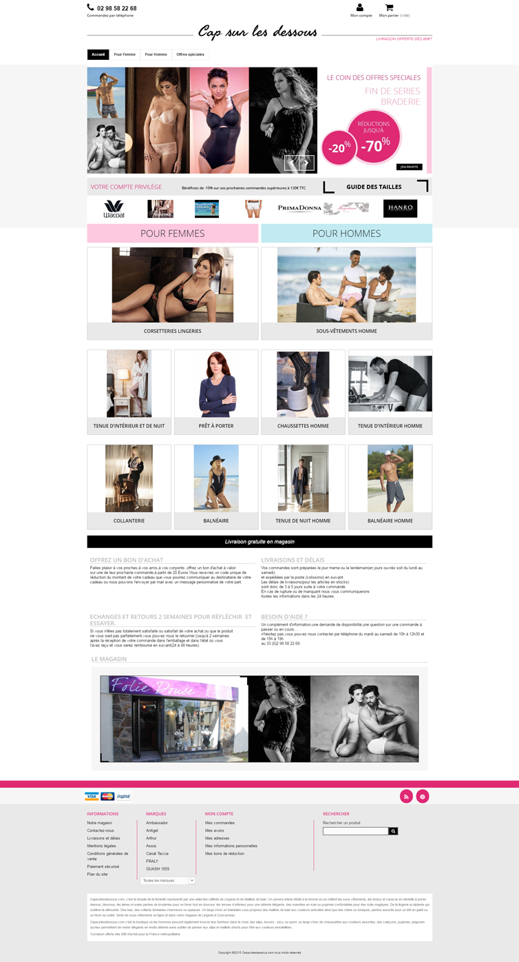 Site e-commerce lingerie