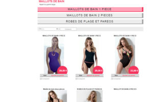 Site e-commerce maillot de bain