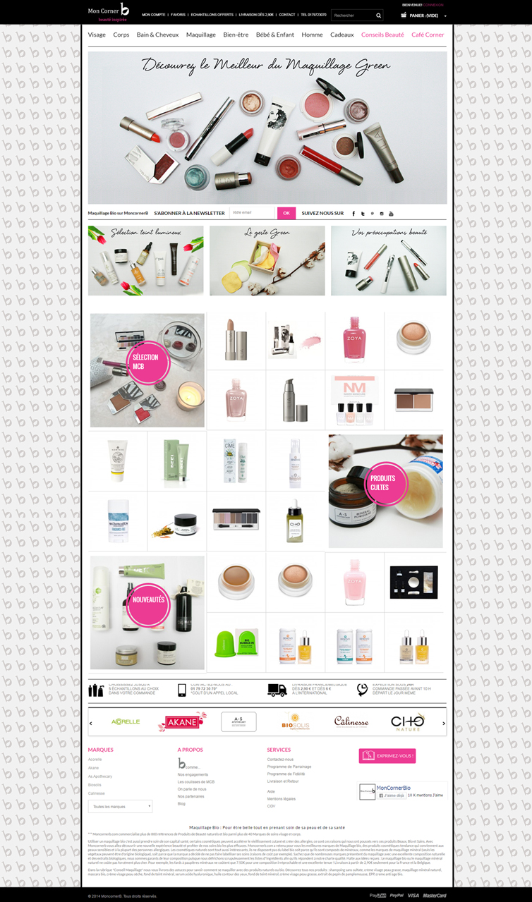 Site e-commerce maquillage