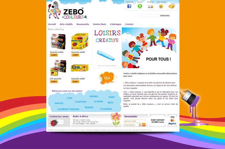 Site e-commerce loisirs créatifs enfant