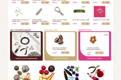 Site e-commerce perles