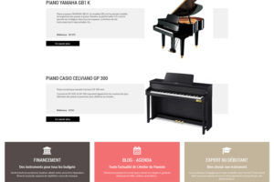 Site e-commerce pianos