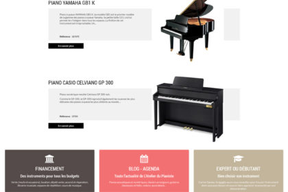 Site e-commerce pianos