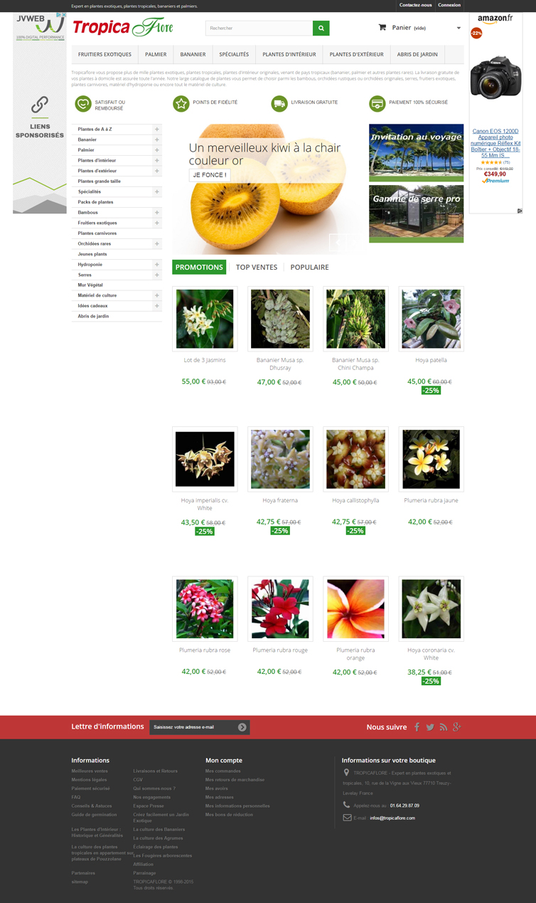 Site e-commerce plantes