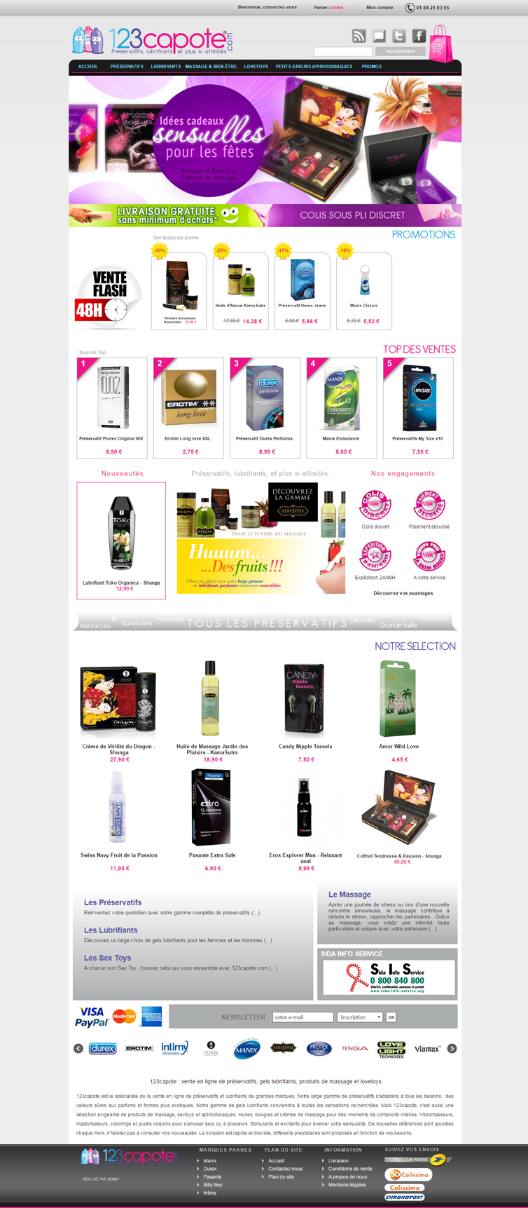 Site e-commerce préservatifs
