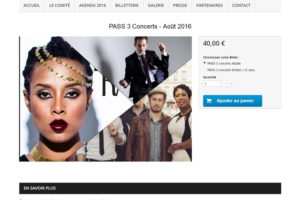 Site e-commerce réservation concerts