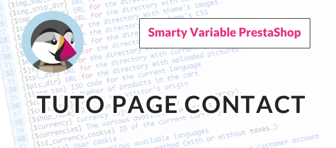 Tuto PrestaShop 1.6 : modifier la page contact avec une variable smarty