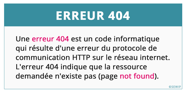 Erreur 404, définition marketing