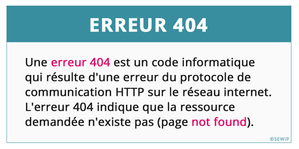 Erreur 404, définition marketing
