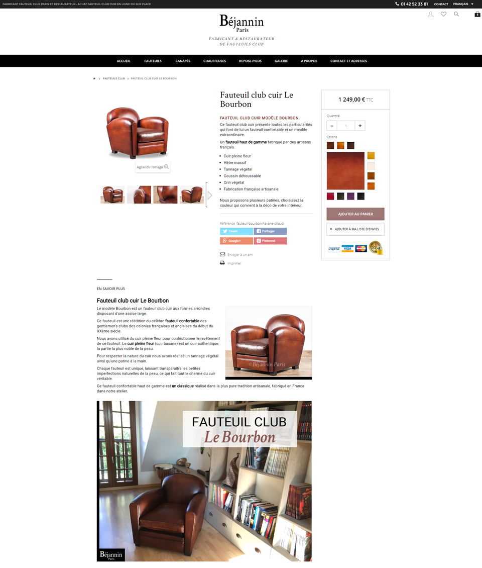 Créer un site e-commerce de meubles haut de gamme