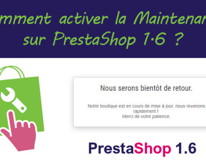 Maintenance PrestaShop 1.6