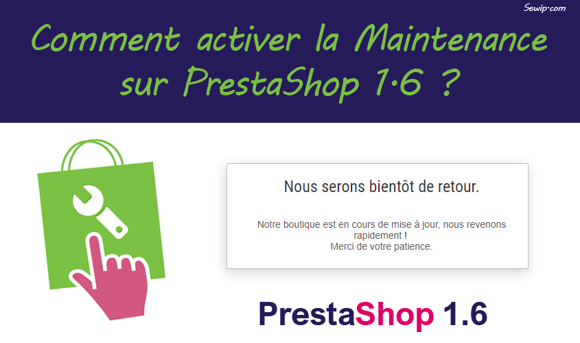 Maintenance PrestaShop 1.6