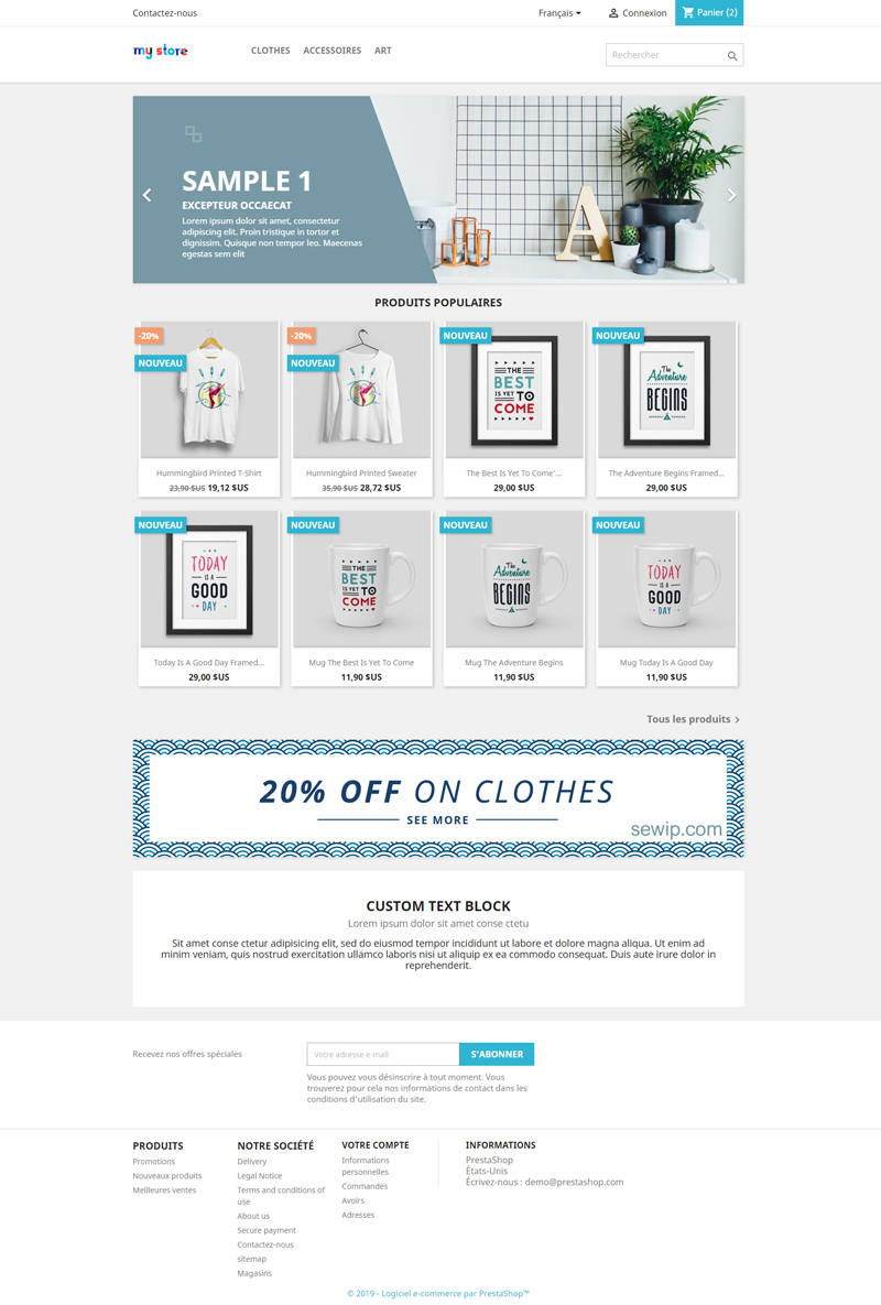 Theme PrestaShop gratuit