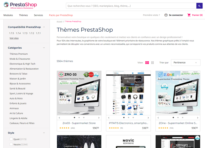 Theme PrestaShop addons