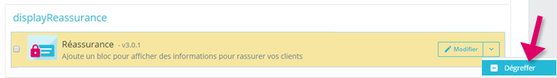 Tuto degreffer module reassurance PrestaShop 1.7