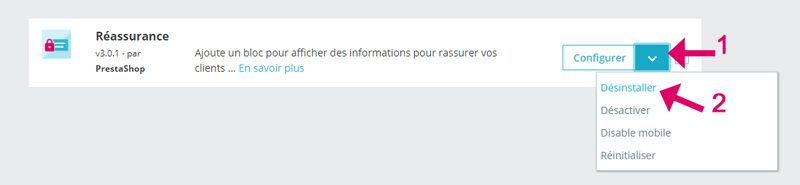 Tuto supprimer reassurance PrestaShop 1.7